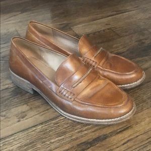 Madewell brown leather loafers
